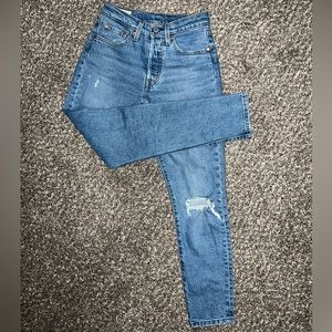 Levi’s 501 High Rise Straight Leg Jeans